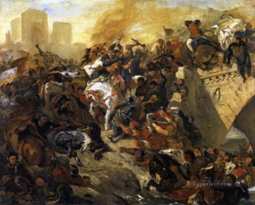 La batalla de Taillebourg proyecto romántico Eugene Delacroix Pinturas al óleo
